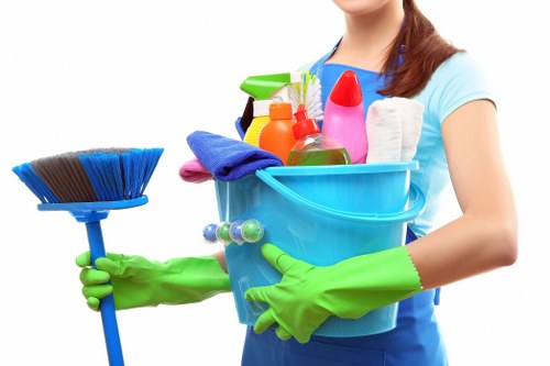 Local floor cleaning service working on a hard floor in Barnet