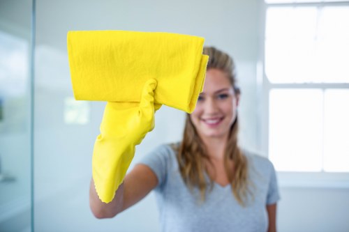 Specialist cleaning of a rug stain in a local property