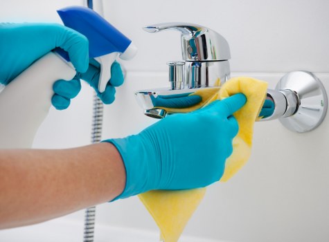 Final cleaning of a refurbished Barnet office or commercial space