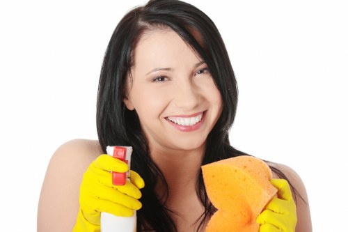 Cleaner Barnet cleaner wearing PPE during a cleaning task
